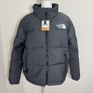 The North Face Women's '92 Reversible Nuptse Coat TNF Black Denim Sz XXL